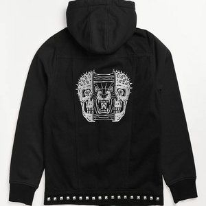 Lurking Class by Sketchy Tank 2Fer Studded Black Jacket Small Zumiez Skater